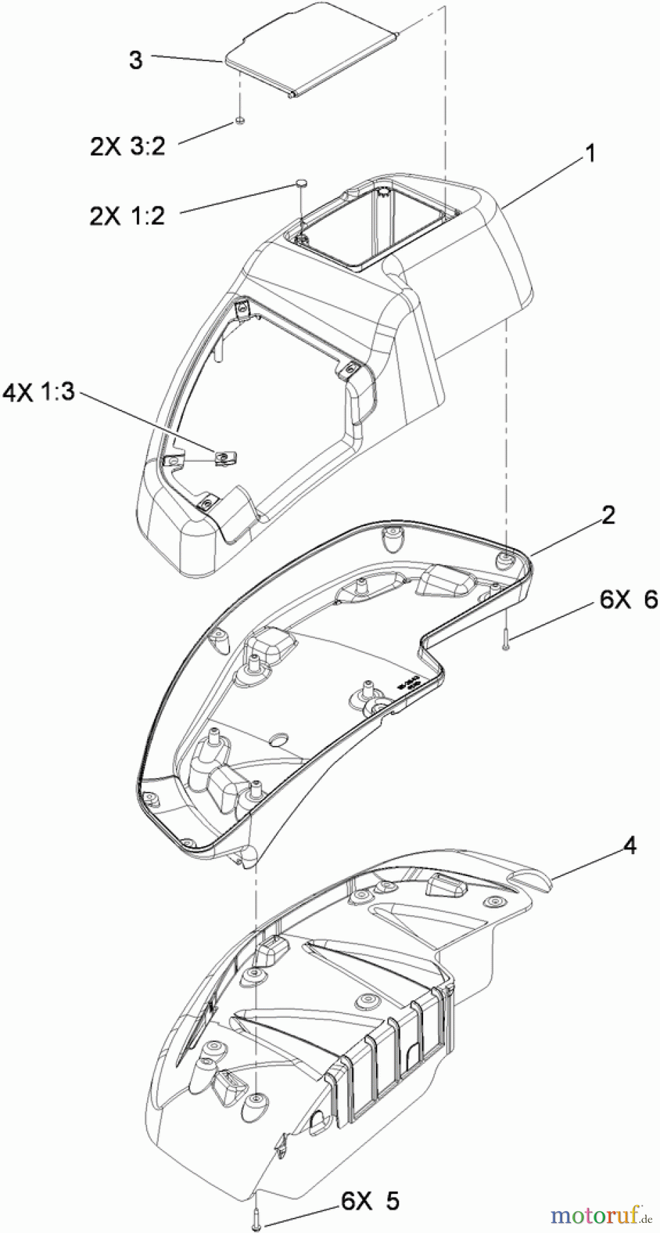  Zerto-Turn Mäher 74925TE - Toro Z Master G3 Riding Mower, 152cm TURBO FORCE Side Discharge Deck (SN: 310000001 - 310999999) (2010) RH CONSOLE ASSEMBLY NO. 115-7400