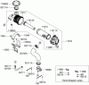 Zerto-Turn Mäher 74945CP - Toro Z Master G3 Riding Mower, 60" TURBO FORCE Side Discharge Deck (SN: 290000001 - 290999999) (2009) Ersatzteile AIR FILTER AND MUFFLER ASSEMBLY KAWASAKI FX801V-AS04